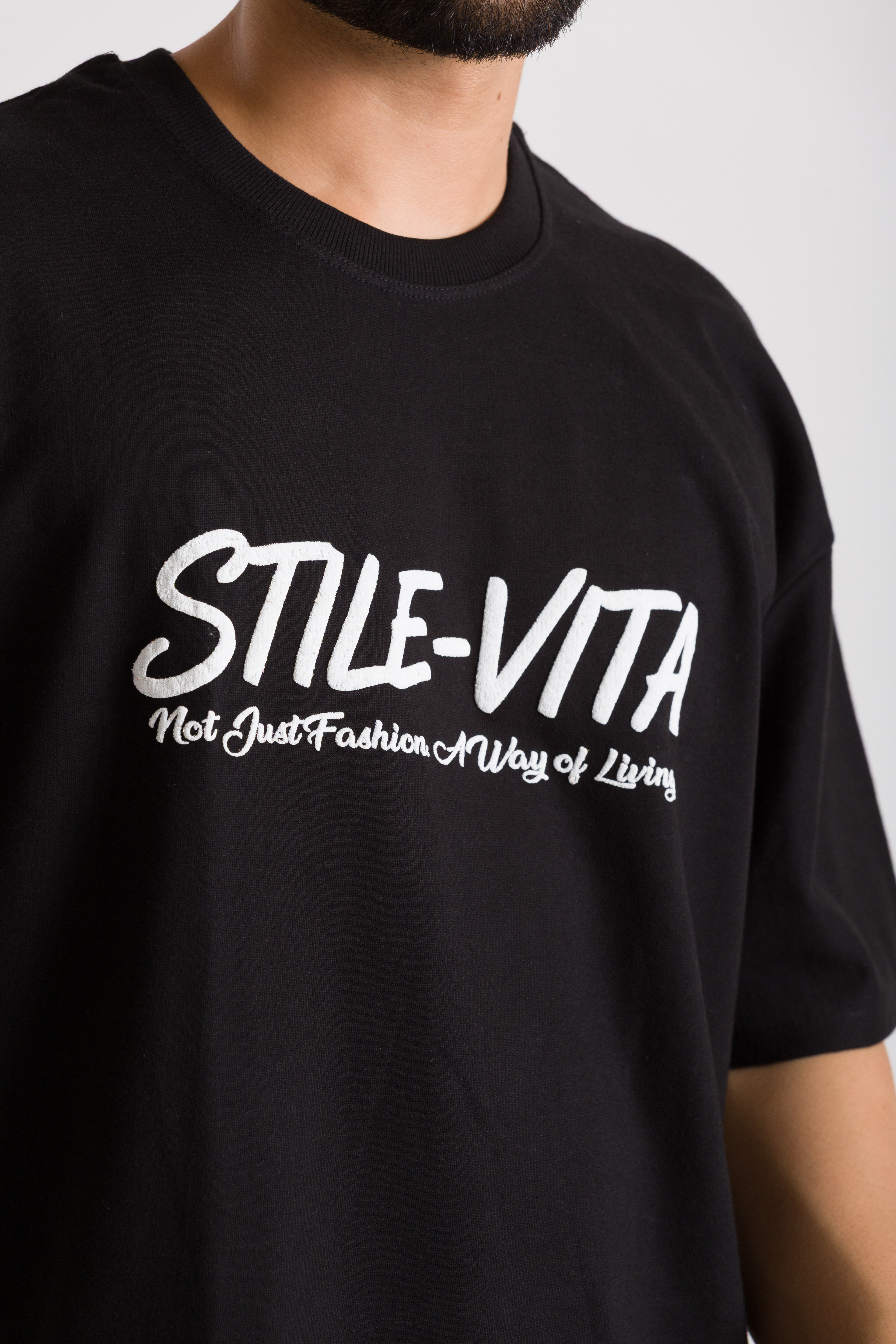 Guitar Back Printed Oversized T-Shirt